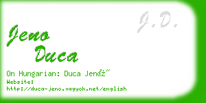 jeno duca business card